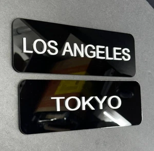 Individuelle Weltuhr Zeitzone Wandschild Acryl Stadt Name Plakette Modern - Bild 1 von 6