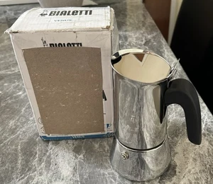 Bialetti Venus ~ 6 tazas de acero inoxidable estufa de inducción cafetera olla Moka - Imagen 1 de 8