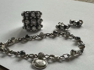 Kumkum Sterling Silber Ring Armband Ohrringe Set Norwegen Norweger Nachlass 176 - Bild 1 von 9