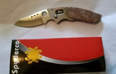 Spyderco Howard Muchos Phoenix C114WMP Custom Dino Bone Scales VG-10 NUEVO EN CAJA - RARO Foto 1 de 4