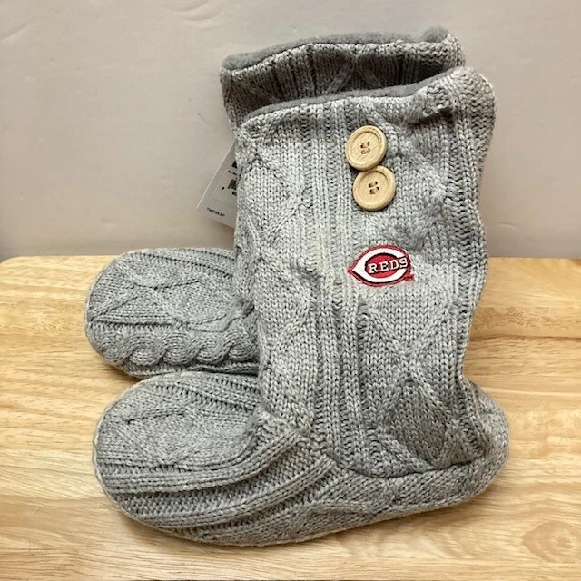 CINCINCINNATI ROJOS Gris FBF Oficial MLB Botón Botas Zapatos (Mujer Talla 5/6) Foto 1 de 4