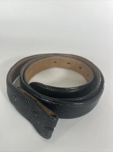 David Yurman Teju Lizard Gürtel schwarz Größe 38 Made in USA - ohne Schnalle - Bild 1 von 14