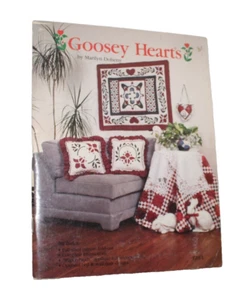 Goosey Hearts Quilt Pillow Book Full Pattern Applique Techniques Marilyn Doheny - Picture 1 of 3