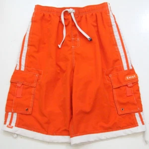 Exist Orange White Polyester Lined Swimming Trunks Shorts Medium 28" x 11" 1854 - Picture 1 of 4