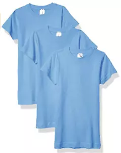 AquaGuard Girls' Sportswear Fine Jersey Longer Length T-Shirt-3 Pack Blue Small - Picture 1 of 2