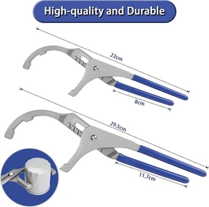 Oil Filter Wrench Pliers 2pcs Set - 9" & 12" Adjustable Oil Filter Removal Tool - Picture 1 of 12