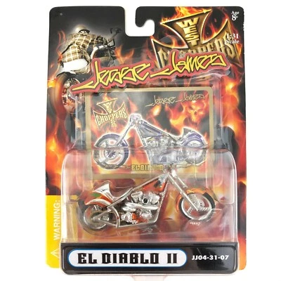 Jesse James West Coast Chopper EL DIABLO II Custom Motorcycle Bike Orange 1/31 - Image 1 of 4