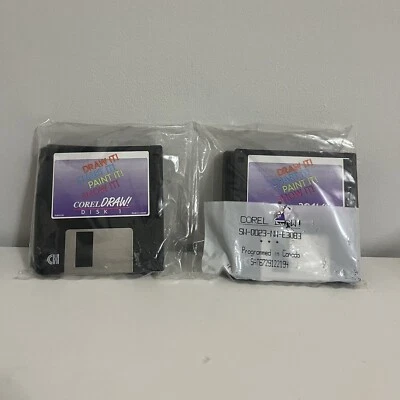 New Corel Draw Floppy Discs Vintage Corel Draw! SW-Q023-NW-E3083 Brand New NIB - Image 1 of 4