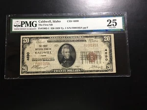 National Bank Note Caldwell Idaho PMG Vf 25 - Picture 1 of 3