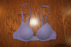 32A VINTAGE COTTON 94%❤️Victoria's Secret ❤️PERFECT PUSH UP BRA PINK DOG RARE❤️ - Picture 1 of 4