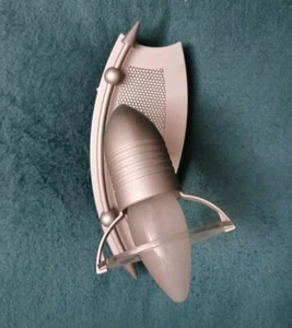 Lampe NACHTLICHT kleine silberne Wandlampe Nachttischlampe Nacht Licht - Bild 1 von 4