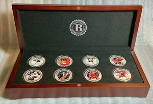 Bradford Authenticated Connor Bedard Rookie 8 Coin Collection w/ Custom Display - Picture 1 of 4