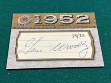 23/32 Gene Woodling 2008 UD Timeline Cut Signature Auto Yankees 1952 Autograph