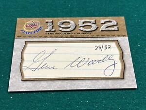 23/32 Gene Woodling 2008 UD Timeline Cut Signature Auto Yankees 1952 Autograph