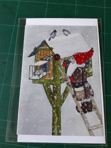 WEIHNACHTEN/HEIDNISCHE GRUSSKARTE. "Die Vögel füttern" KÜNSTLER: ANTONY SWAIN  - Bild 1 von 2