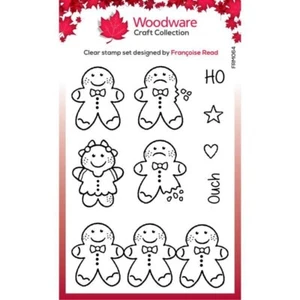 Woodware Clear Stamps Francoise Read Tiny Gingerbread Men FRM964 - Picture 1 of 4