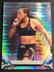 2018 Amanda Nunes UFC Topps KNOCKOUT Chrome PULSAR REFRACTOR SP # / 50 - Picture 1 of 2