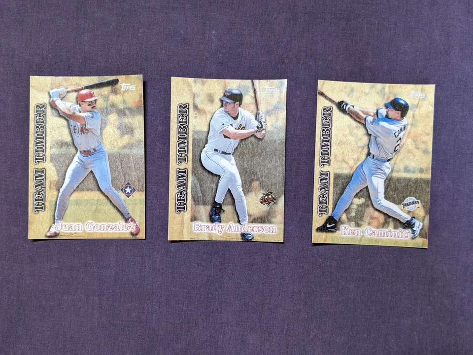 1997 Topps Baseball Team inserções de madeira - - Escolha um cartão - - - - Imagem 1 de 1