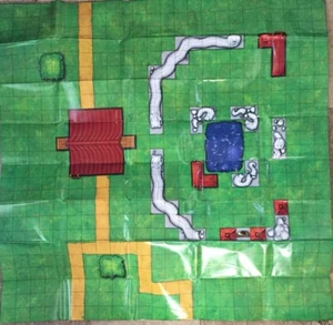 INDY HEROCLIX Karte CASTLE RUINS / COMPUTER LAB 24x24 2-seitig - Bild 1 von 2