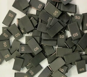 250 etiquetas de ropa tejidas (talla única) - Imagen 1 de 2
