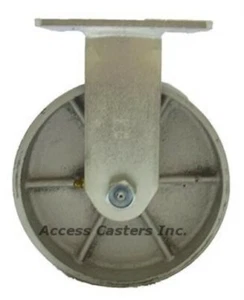 4PKLSR 4" x 2" Medium Duty Rigid Plate Caster, Steel Wheel, 700 lbs Capacity - Picture 1 of 1