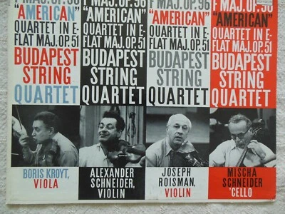From 1956: BUDAPEST STRING QUARTET / ANTONIN DVORAK ML 5143 - Ed1 Columbia 6 Eye - Image 1 of 4