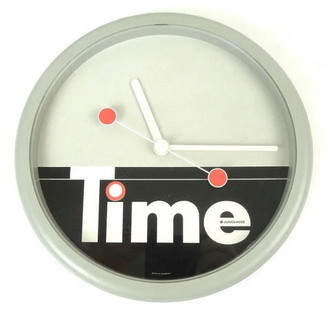 RARE ORIGINAL POSTMODERN 80s VINTAGE MEMPHIS AGE  WALL CLOCK BY JUNGHANS TIME Cover