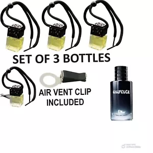 SAVAGE ✅JUEGO DE 3 BOTELLAS✅ Ambientador Coche Difusor Perfume + Clip Ventilación Gratis - Imagen 1 de 1