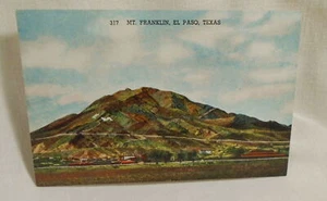 Postal Mount Franklin El Paso Texas Vintage Era Lino Sin Usar. - Imagen 1 de 2