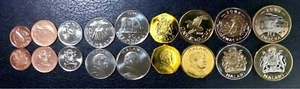 Malawi 9 Pcs Coins SET, 1 2 5 10 20 50 Tambala 1 5 10 Kwacha, 1995 to 2006, UNC - Picture 1 of 4