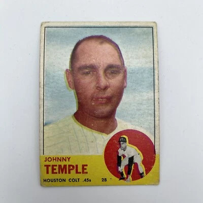 Blurry Illusion Misprint Error 1963 TOPPS #576 Johnny Temple INK COLOR SHIFT WOW - Image 1 of 4