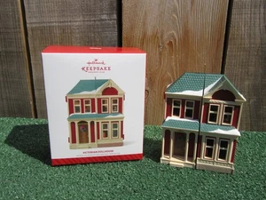Brand New Hallmark Victorian Dollhouse Red Blue 2014 Repaint Ornament KOC - Picture 1 of 7