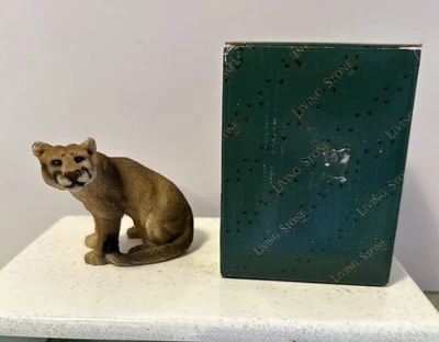 Figura Puma Piedra Viviente 2.75" Resina Estatua Coleccionable Gatos Salvajes BSS Foto 1 de 4