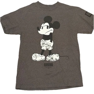 Disney X Neff Mickey Mouse Shirt Adult Size M Grey Short Sleeve Tee Mens - Picture 1 of 6