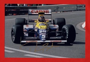 PHOTO cm 13x19 signed by Thierry Boutsen WILLIAMS FW13B #5 F1 1990 MONACO GP 4th - Imagen 1 de 2