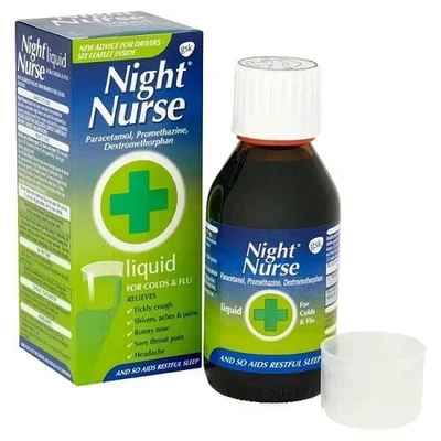 HALEON Night Nurse Liquid 160 ml - To Recover From Cold And Flu While You're Asleep