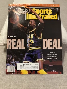 E4 1991 LSU SHAQ SHAQUILLE O’NEAL FC Sports Illustrated Jan 21 - Picture 1 of 3