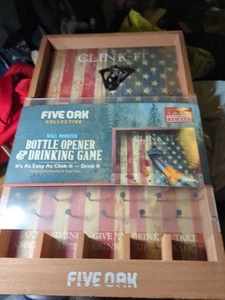 Brand New Five Oak collective  bottle opener And Drinking  Flag Wall mounted - Picture 1 of 13