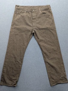 Levis 501 Jeans Herren 40x32 braun Button Fly weiß Oak Cone Denim Hose - Bild 1 von 13