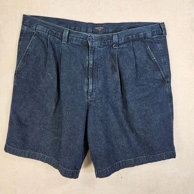 Pantalones Cortos Denim Dockers Para Hombre Talla 40 Bolsillos Plisados Azul Lavado Oscuro Foto 1 de 4