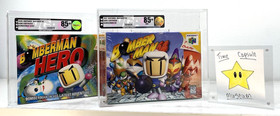 Bomberman Set Nintendo 64 N64 Hero New 1997 1998 Factory Sealed VGA Graded 85+