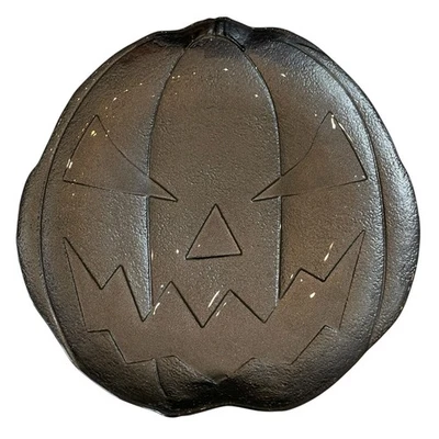 Akcam HALLOWEEN Jack O Lantern Pumpkin Turkish Glass Plates 8in Set of 4 Black  - Image 1 of 4