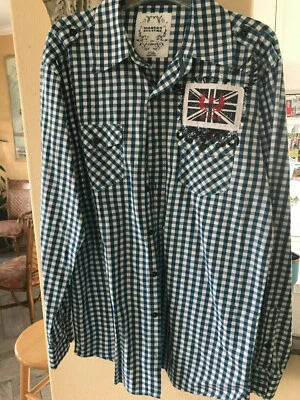 Modern Culture Plaid Long Sleeve Button Front Shirt Mens Size Large Excellent! - Image 1 of 4