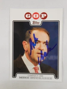 Mike Huckabee Signed 2008 Topps Campaign Politics GOP Card Autographed - Picture 1 of 2