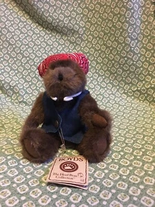 Boyds Bears Plüsch 8 Zoll Al Bearoom Jr. Jointed Keep On Ridin Bikerbär 2004 Etikett - Bild 1 von 4