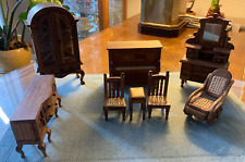 Set of 8 Miniature Wooden Collector/Doll  Furniture - Exquisite Quality