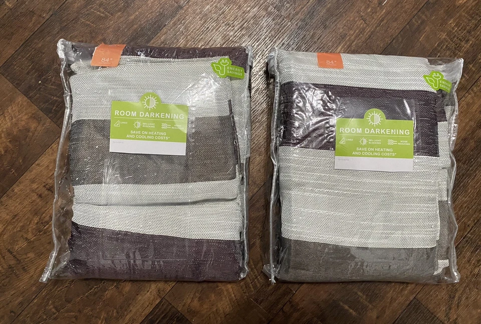 2 paneles de cortina de ojal de ahorro de energía JCP Home Studio, 50 X 84 pulgadas cada uno. NUEVO. Foto 1 de 4