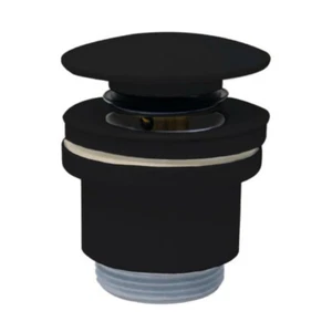 PILETTA SCARICO CLICK CLACK NERO OPACO AMBRA WATER LAVABO BIDET TAPPO TONDO - Foto 1 di 2