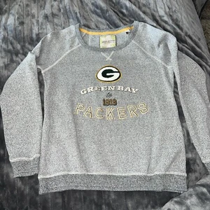 Tommy Bahama Green Bay Packers Sweater NFL Crewneck Gray Sweatshirt Medium - Picture 1 of 9