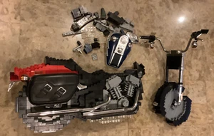 Mega Bloks ProBuilder Harley Davidson Softail Motorcycle Semi-Complete READ - Picture 1 of 5